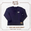 Henley Tee Long 藍色長袖享利領T恤